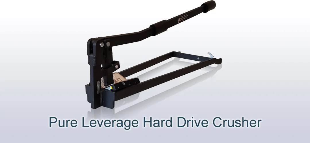 Pure Leverage Hard Drive Crusher, destroyer for hard disks and SSD